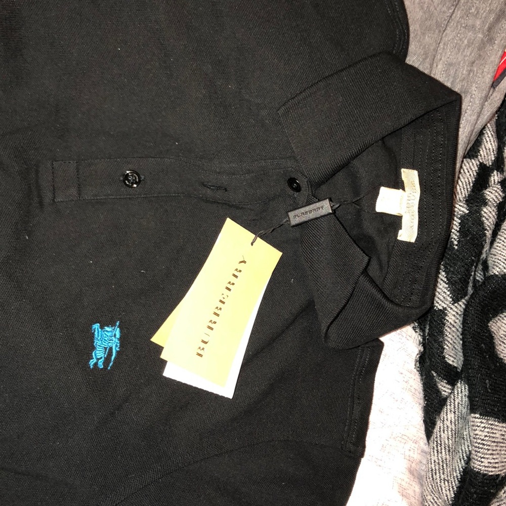 Burberry black men’s polo